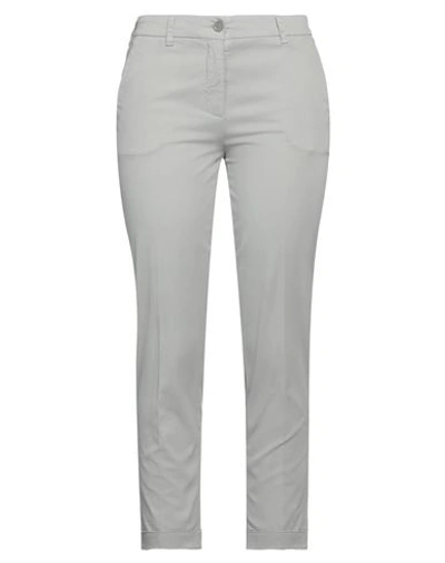 Aspesi Woman Pants Light Grey Size 2 Cotton, Elastane