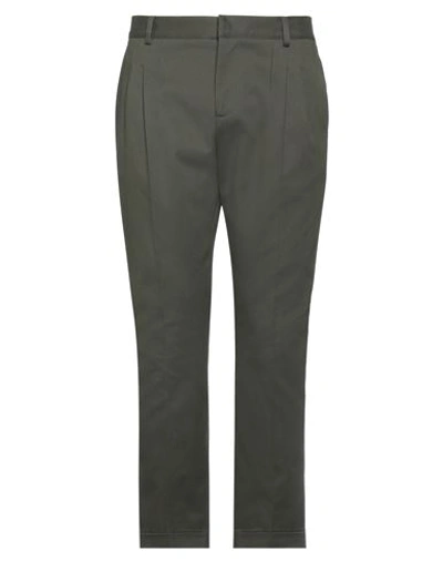 Grey Daniele Alessandrini Man Pants Dark Green Size 34 Cotton, Elastane In Green