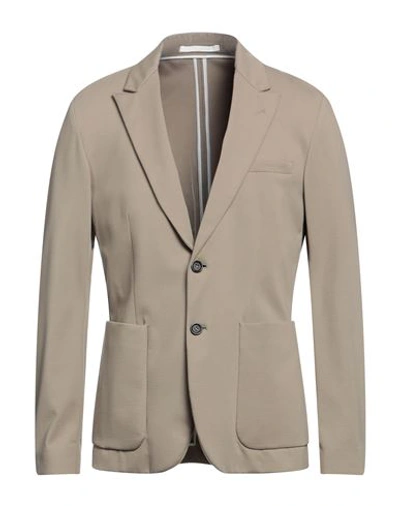 Paolo Pecora Man Blazer Khaki Size 38 Viscose, Polyamide, Elastane In Beige