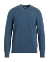 Alpha Studio Man Sweater Slate Blue Size 44 Wool