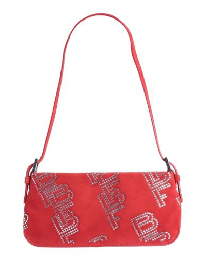 By Far Womens Red Leather Shoulder Bag