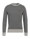 Brooksfield Man Sweater Grey Size 44 Virgin Wool, Acrylic, Wool, Viscose In Grey