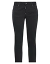 Dsquared2 Woman Cropped Pants Black Size 2 Cotton, Elastane