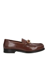 Sergio Rossi Woman Loafers Brown Size 11 Soft Leather
