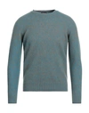 Drumohr Man Sweater Pastel Blue Size 44 Lambswool