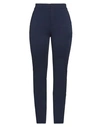 TWINSET TWINSET WOMAN PANTS MIDNIGHT BLUE SIZE 12 VISCOSE, POLYAMIDE, ELASTANE