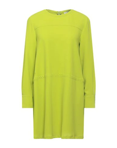 Jucca Woman Short Dress Acid Green Size 6 Polyester