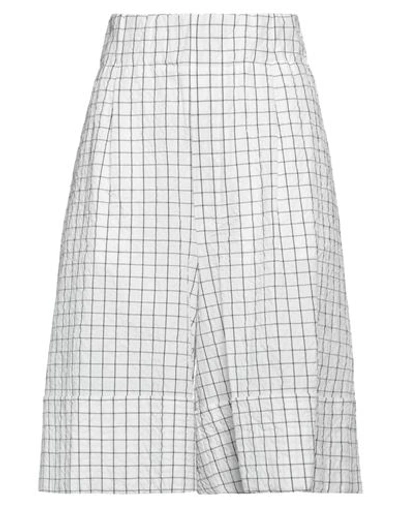 Solotre Woman Shorts & Bermuda Shorts White Size 2 Cotton, Elastane