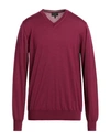 Emporio Armani Man Sweater Mauve Size 48 Virgin Wool In Purple