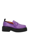 Marni Woman Loafers Mauve Size 10 Textile Fibers In Purple