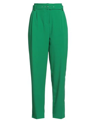 Kaos Woman Pants Green Size 6 Polyester, Viscose, Elastane