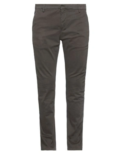 DONDUP DONDUP MAN PANTS DARK BROWN SIZE 32 COTTON, ELASTANE