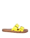 Sensi Woman Sandals Yellow Size 7 Rubber