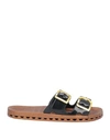 Sensi Woman Sandals Black Size 10 Rubber