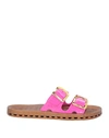 Sensi Woman Sandals Fuchsia Size 8 Rubber In Pink