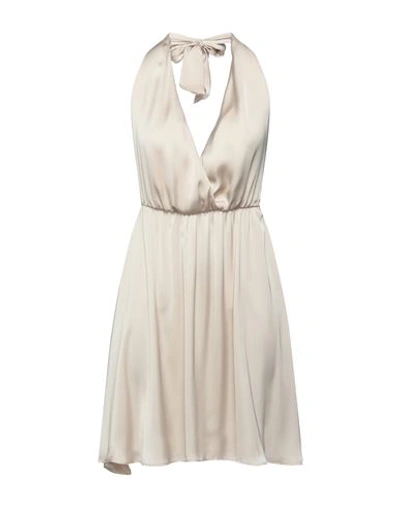 White Wise Woman Short Dress Beige Size 8 Polyester In Beige