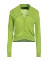 Federica Tosi Woman Cardigan Green Size 2 Wool, Cashmere