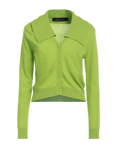 Federica Tosi Woman Cardigan Green Size 4 Wool, Cashmere