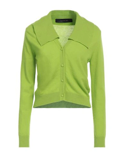 Federica Tosi Woman Cardigan Green Size 2 Wool, Cashmere