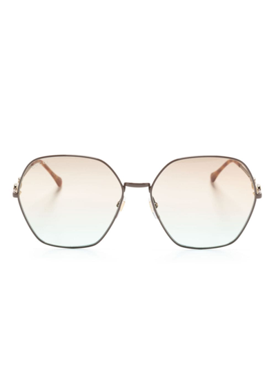 Gucci Horsebit Sunglasses In Braun