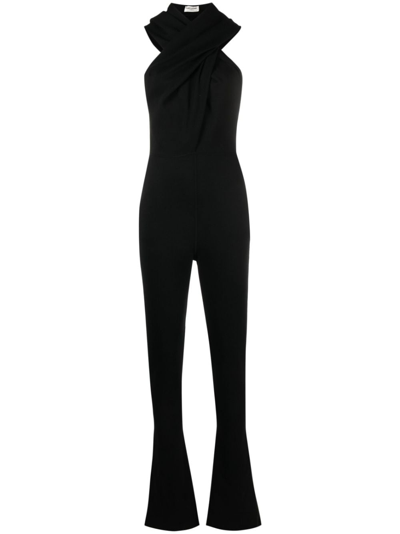 Saint Laurent Hooded Jumpsuit In Black