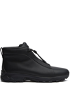 Zegna Navy Blue Suede Triple Stitch Vetta Sneakers