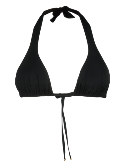 Dolce & Gabbana Padded Triangle Bikini Top In Black  
