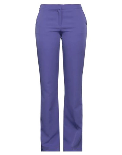 Face To Face Style Woman Pants Purple Size 10 Pes - Polyethersulfone, Elastane In Purple
