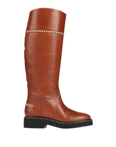 Chloé Woman Boot Brown Size 8 Soft Leather