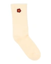 Kenzo Woman Socks & Hosiery Ivory Size 9-11 Cotton, Polyamide, Lycra In White
