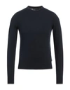 Armani Exchange Man Sweater Midnight Blue Size Xs Cotton, Cashmere, Polyamide, Elastane In Navy Blue