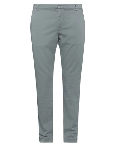 Dondup Man Pants Grey Size 38 Cotton, Elastane In Grey