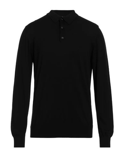 Alpha Studio Man Sweater Black Size 44 Wool