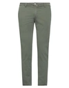 Baronio Man Pants Military Green Size 34 Cotton, Elastane In Green