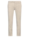 Baronio Man Pants Beige Size 35 Cotton, Elastane