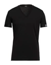 Dsquared2 Man Undershirt Black Size Xxl Cotton, Elastane