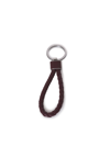 Bottega Veneta Intertwining Keychain In Barolo-silver