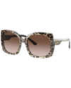 Dolce & Gabbana Dolce And Gabbana Brown Gradient Dark Brown Square Ladies Sunglasses Dg4385f 316313 58 In Brown