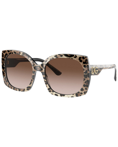 Dolce & Gabbana Dolce And Gabbana Brown Gradient Dark Brown Square Ladies Sunglasses Dg4385f 316313 58