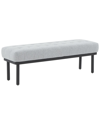 Tov Furniture Olivia Boucle Bench In Gray