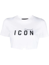 DSQUARED2 ICON CROPPED T-SHIRT,3943314-M