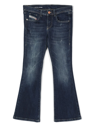Diesel Jeans 1969 D-ebbey Bootcut Dark Blue With Abrasions