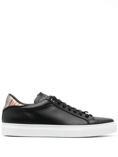 Paul Smith Stripe-detailing Lace-up Sneakers In Black