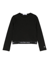 Calvin Klein Logo-detail Cotton T-shirt In Black