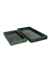 COSMOLIVING MARBLE MODERN 2 PIECE TRAY SET