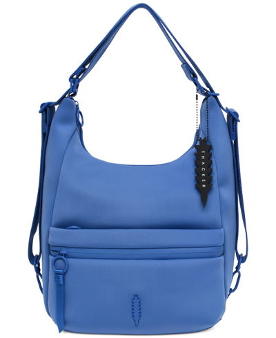 Thacker Carey Neoprene Convertible Backpack Hobo Shoulder Bag In