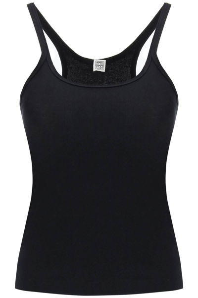 Totême Stretch Organic Cotton-jersey Tank In Black