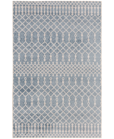 Nourison Astra Machine Washable Asw10 5'3" X 7' Area Rug In Blue