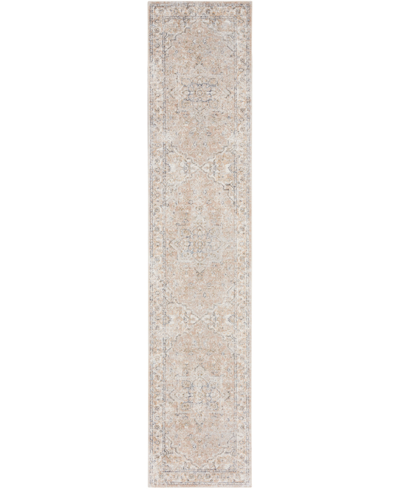 Nourison Astra Machine Washable Asw12 2'2" X 8' Runner Area Rug In Beige