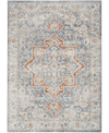 Nourison Astra Machine Washable Asw12 5'3" X 7' Area Rug In Denim